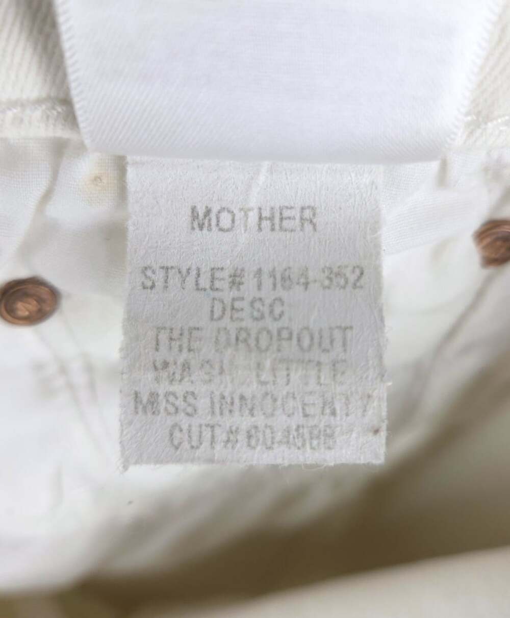 Mother The Dropout Jeans US 26 EU 36 Womens White Little Miss Innocent $198 - Picture 11 of 11